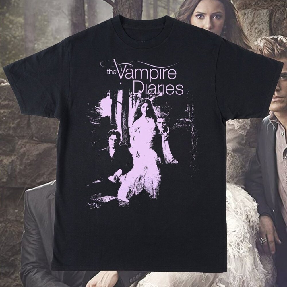 The Vampire Diaries Graphic T-Shirt TV Series Fan Gift Retro Style Tee 91